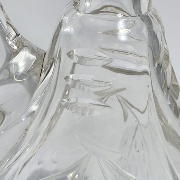 Cruet Clear Glass Etched Grape Leaf Pattern Oil Or Vinegar Decanter Carafe VTG - Picture 7 of 12
